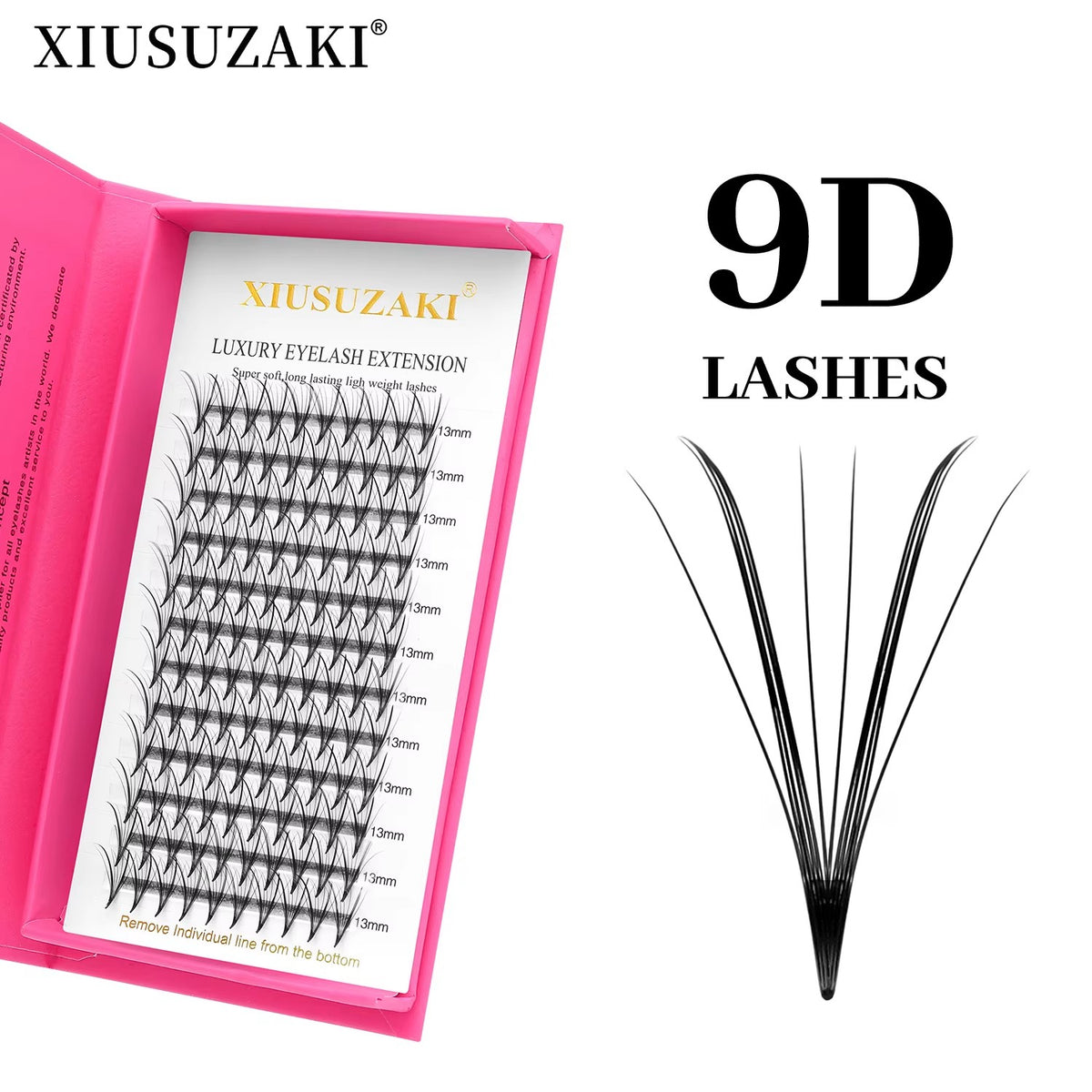XIUSUZAKI New 9DW W Shape Lash Fans Volume Lashes