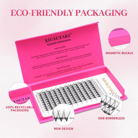 XIUSUZAKI New 9DW W Shape Lash Fans Volume Lashes