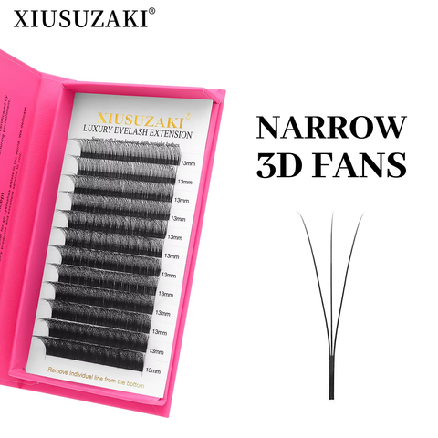 XIUSUZAKI Narrow 3D Premade Fans Eyelash Extensions