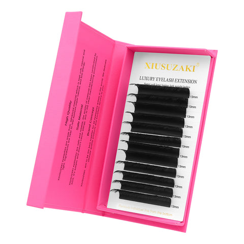 XIUSUZAKI V Shape Hand Woven Premium Soft Light Natural Eyelashes Extension Black  Carton box V shape Eyelash